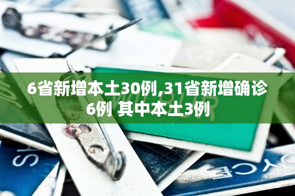 6省新增本土30例,31省新增确诊6例 其中本土3例