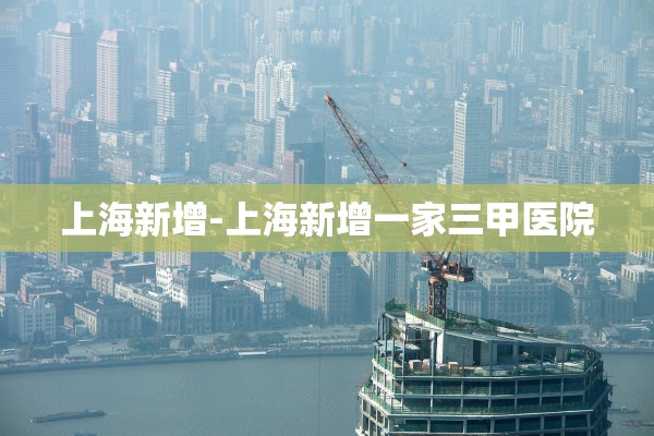 上海新增-上海新增一家三甲医院