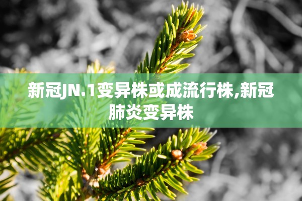 新冠JN.1变异株或成流行株,新冠肺炎变异株