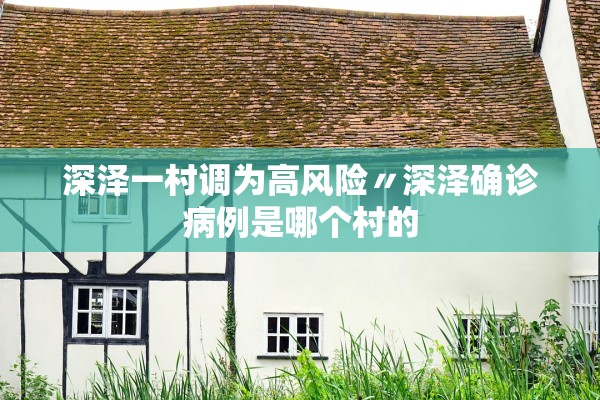 深泽一村调为高风险〃深泽确诊病例是哪个村的