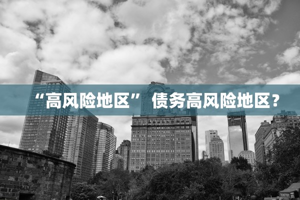 “高风险地区	” 债务高风险地区？