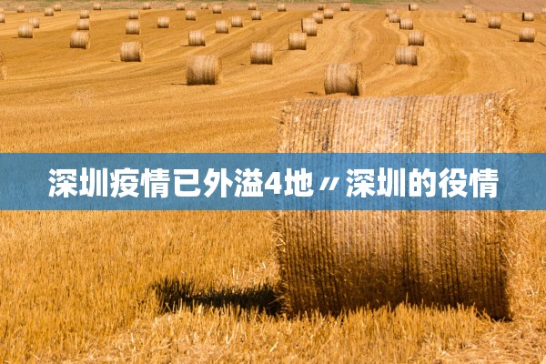 深圳疫情已外溢4地〃深圳的役情 深圳疫情已外溢4地〃深圳的役情