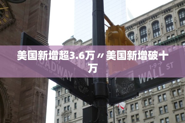 美国新增超3.6万〃美国新增破十万