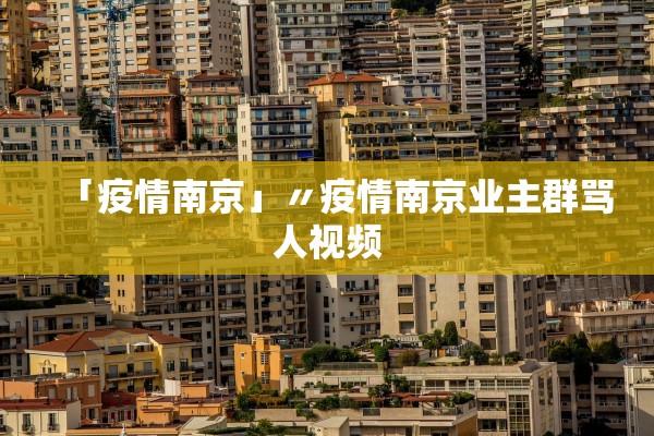 「疫情南京」〃疫情南京业主群骂人视频