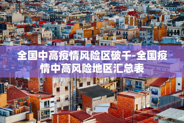 全国中高疫情风险区破千-全国疫情中高风险地区汇总表 全国中高疫情风险区破千-全国疫情中高风险地区汇总表
