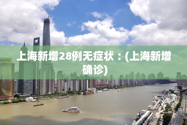 上海新增28例无症状︰(上海新增 确诊) 上海新增28例无症状︰(上海新增 确诊)